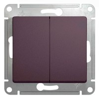 Выключатель 2-клавишный Schneider Electric GLOSSA, скрытый монтаж, сиреневый туман