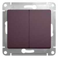 Выключатель 2-клавишный Schneider Electric GLOSSA, скрытый монтаж, сиреневый туман