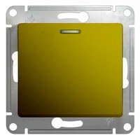 Переключатель 1-клавишный Schneider Electric GLOSSA, с подсветкой, скрытый монтаж, фисташковый