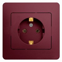 Розетка Schneider Electric GLOSSA, скрытый монтаж, с заземлением, баклажановый