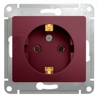 Розетка Schneider Electric GLOSSA, скрытый монтаж, с заземлением, баклажановый