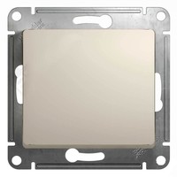 Переключатель 1-клавишный перекрестный Schneider Electric GLOSSA, скрытый монтаж, молочный