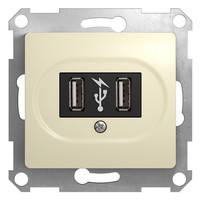 Розетка 2xUSB Schneider Electric GLOSSA, баклажановый