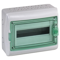 Распределительный шкаф Schneider Electric KAEDRA, 18 мод., IP65, навесной, пластик, зеленая дверь