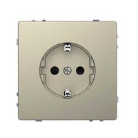 Розетка Schneider Electric MERTEN D-LIFE, скрытый монтаж, с заземлением, со шторками, песочный