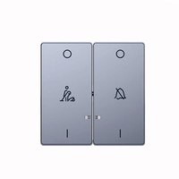 Клавиша двойная с линзами Schneider Electric MERTEN D-LIFE, нержавеющая сталь