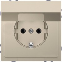 Розетка Schneider Electric MERTEN D-LIFE, скрытый монтаж, с заземлением, с крышкой, песочный