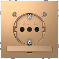 Розетка Schneider Electric MERTEN D-LIFE, скрытый монтаж, с заземлением, шампань