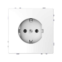 Розетка Schneider Electric MERTEN D-LIFE, скрытый монтаж, с заземлением, со шторками, белый