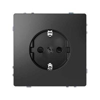 Розетка Schneider Electric MERTEN D-LIFE, скрытый монтаж, с заземлением, со шторками, антрацит