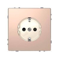 Розетка Schneider Electric MERTEN D-LIFE, скрытый монтаж, с заземлением, со шторками, шампань