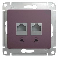 Розетка 2xRJ45 Cat.5 Schneider Electric GLOSSA, сиреневый туман