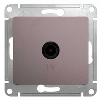 Розетка TV Schneider Electric GLOSSA, проходная, платина