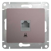 Розетка 1xRJ45 Cat.5 Schneider Electric GLOSSA, платина