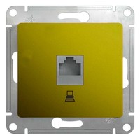 Розетка 1xRJ45 Cat.5 Schneider Electric GLOSSA, фисташковый