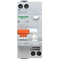 Дифавтомат Schneider Electric Домовой 2P 16А (C) 4.5кА 30мА (AC)
