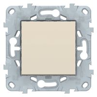 Выключатель 1-клавишный кнопочный Schneider Electric UNICA NEW, скрытый монтаж, бежевый