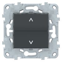 Выключатель для жалюзи без фиксации Schneider Electric UNICA NEW, антрацит