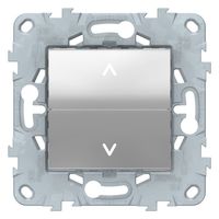 Выключатель для жалюзи без фиксации Schneider Electric UNICA NEW, алюминий
