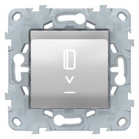 Карточный выключатель Schneider Electric UNICA NEW, алюминий