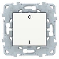 Выключатель 1-клавишный, двухполюсный,  Schneider Electric UNICA NEW, скрытый монтаж, белый