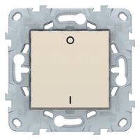 Выключатель 1-клавишный двухполюсный Schneider Electric UNICA NEW, скрытый монтаж, 16А, бежевый