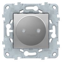 Розетка Schneider Electric UNICA NEW, скрытый монтаж, со шторками, винтовые клеммы, алюминий