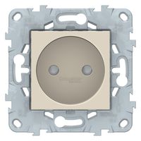 Розетка Schneider Electric UNICA NEW, скрытый монтаж, со шторками, винтовые клеммы, бежевый