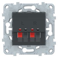 Аудио-розетка Schneider Electric UNICA NEW, антрацит