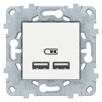 Розетка 2xUSB Schneider Electric UNICA NEW, белый