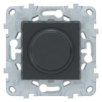 Светорегулятор поворотно-нажимной Schneider Electric UNICA NEW Wiser, 200 Вт, LED 7-100ВА, антрацит