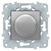 Светорегулятор поворотно-нажимной Schneider Electric UNICA NEW Wiser, 200 Вт, LED 7-100ВА, алюминий