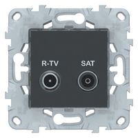 Розетка TV-FM-SAT Schneider Electric UNICA NEW, одиночная, антрацит