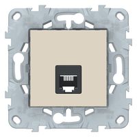 Розетка телефонная 1xRJ11 Schneider Electric UNICA NEW, бежевый