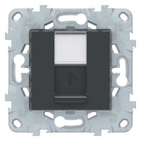 Розетка компьютерная 1xRJ45 Cat.5 Schneider Electric UNICA NEW, антрацит