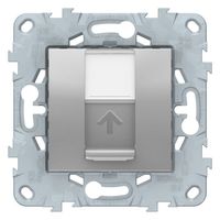 Розетка компьютерная 1xRJ45 Cat.6 Schneider Electric UNICA NEW, алюминий