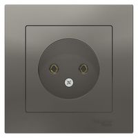 Розетка Schneider Electric ATLASDESIGN, скрытый монтаж, сталь