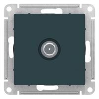 Розетка TV Schneider Electric ATLASDESIGN, проходная, изумруд