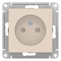 Розетка Schneider Electric ATLASDESIGN, скрытый монтаж, со шторками, винтовые клеммы, бежевый