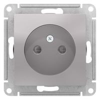 Розетка Schneider Electric ATLASDESIGN, скрытый монтаж, со шторками, винтовые клеммы, алюминий