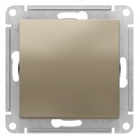 Переключатель 1-клавишный Schneider Electric ATLASDESIGN, скрытый монтаж, шампань