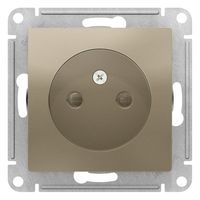 Розетка Schneider Electric ATLASDESIGN, скрытый монтаж, со шторками, шампань