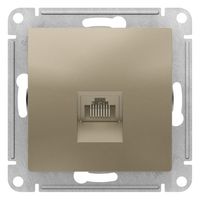 Розетка компьютерная 1xRJ45 Cat.5 Schneider Electric ATLASDESIGN, шампань