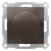 Светорегулятор поворотно-нажимной Schneider Electric ATLASDESIGN, 630 Вт, для LED 10-315 Вт/ВА, мокко