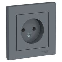Розетка Schneider Electric ATLASDESIGN, скрытый монтаж, грифель
