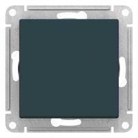 Выключатель 1-клавишный кнопочный Schneider Electric ATLASDESIGN, скрытый монтаж, изумруд