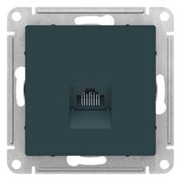Розетка компьютерная 1xRJ45 Cat.5 Schneider Electric ATLASDESIGN, изумруд