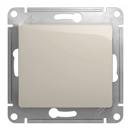 Переключатель 1-клавишный Schneider Electric GLOSSA, скрытый монтаж, молочный