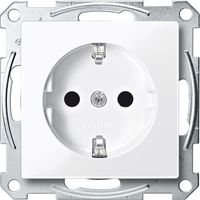 Розетка Schneider Electric MERTEN SYSTEM M, скрытый монтаж, с заземлением, алюминий