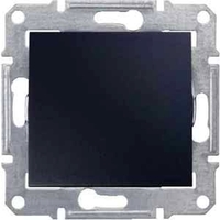 Переключатель 1-клавишный Schneider Electric SEDNA, скрытый монтаж, графит